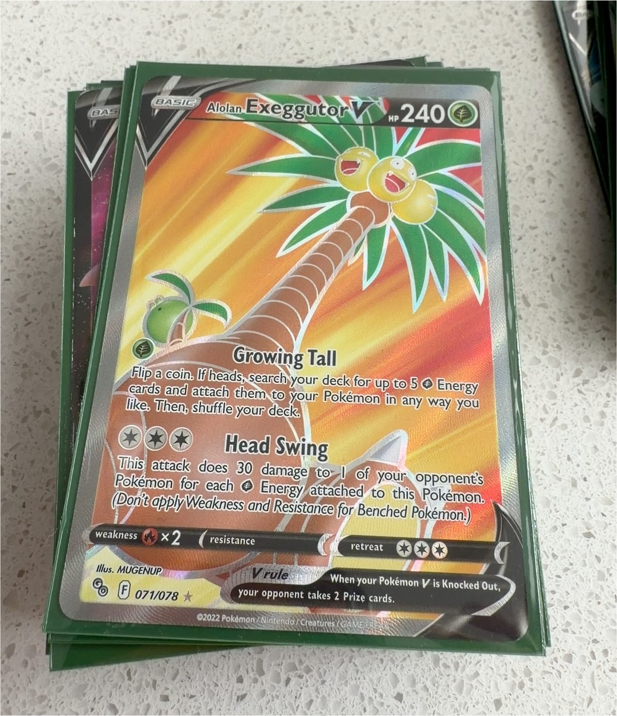 2022 Pokémon #071 Alolan Exeggutor V — front