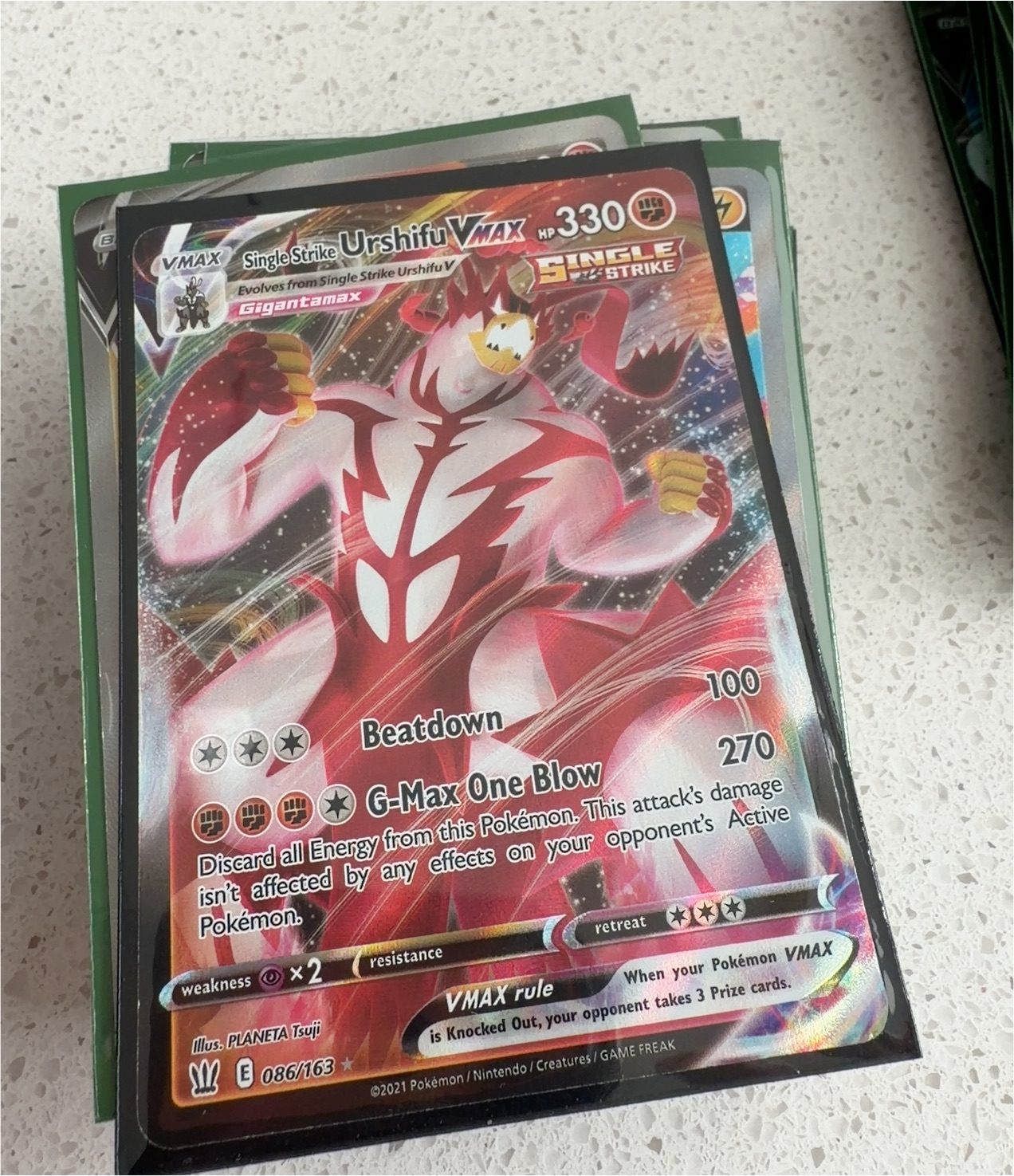 2021 Pokémon Single Strike Urshifu VMAX #086 — front