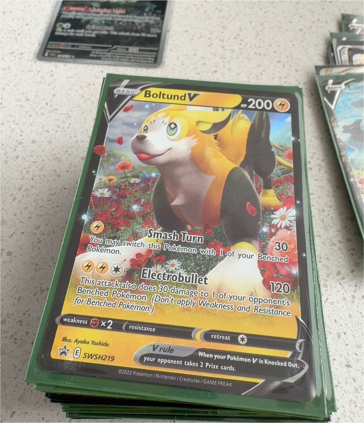 2022 Pokémon SWSH219 Boltund V — front