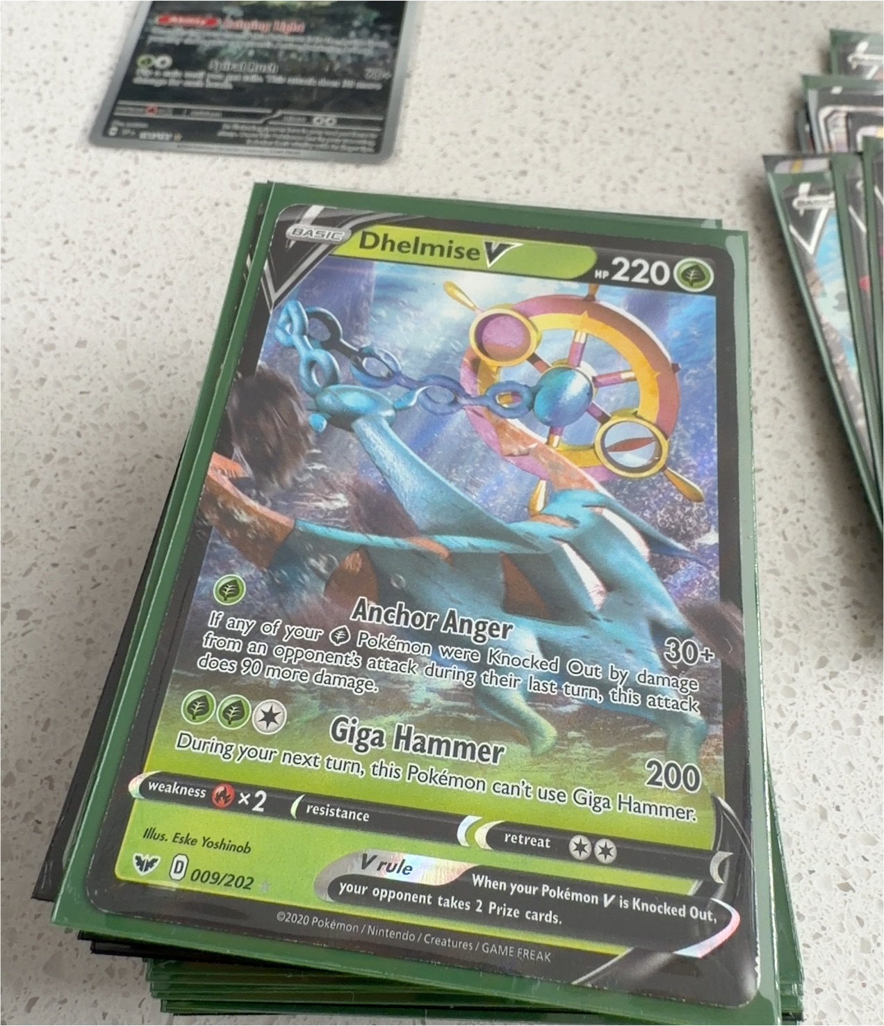 2020 Pokémon #009 Dhelmise V — front