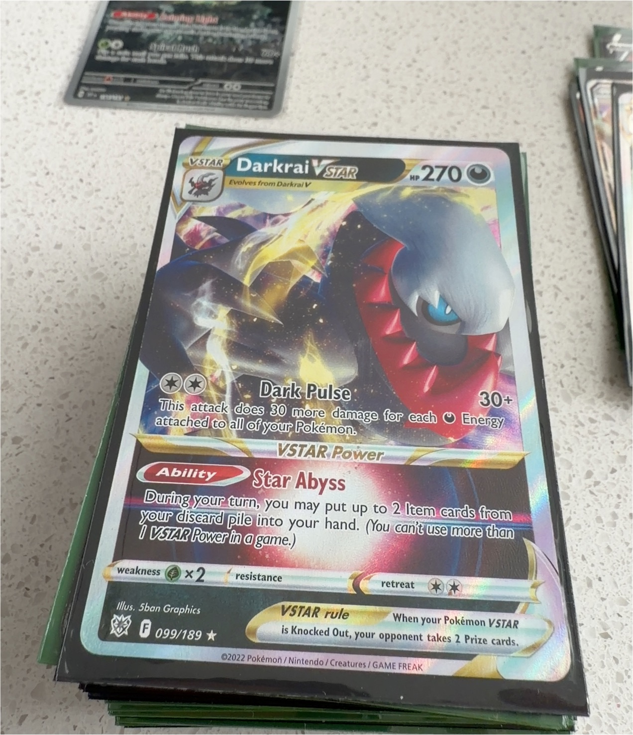 2022 Pokémon 099 Darkrai VSTAR — front