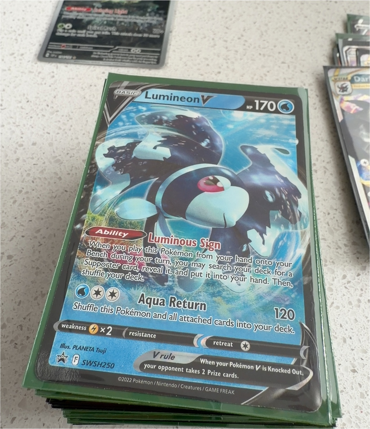 2022 Pokémon SWSH250 Lumineon V — front