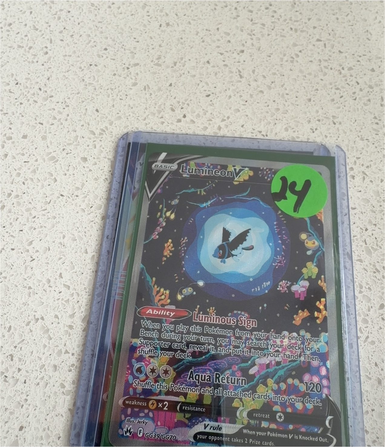 2023 Pokémon Lumineon V GG39/GG70 Crown Zenith — front