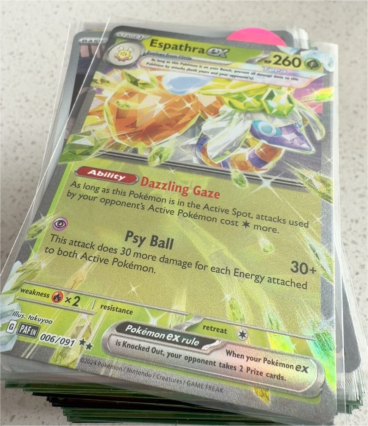 2024 Pokémon TCG #006 Espathra ex — front