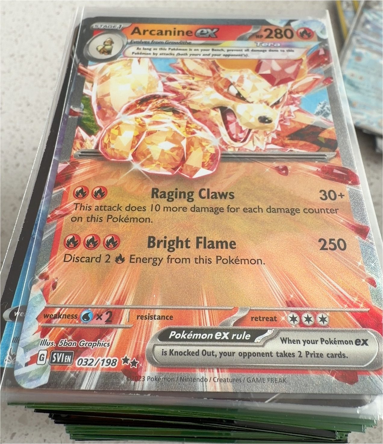 2023 Pokémon TCG Scarlet & Violet #032 Arcanine ex — front