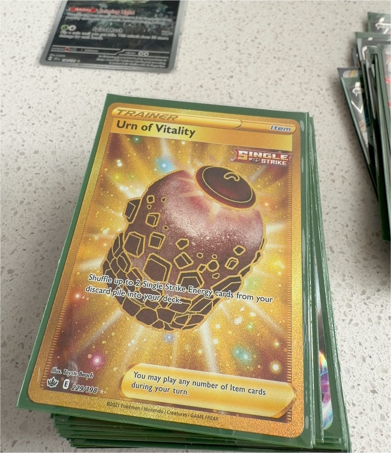 2021 Pokémon TCG #229 Urn of Vitality — front