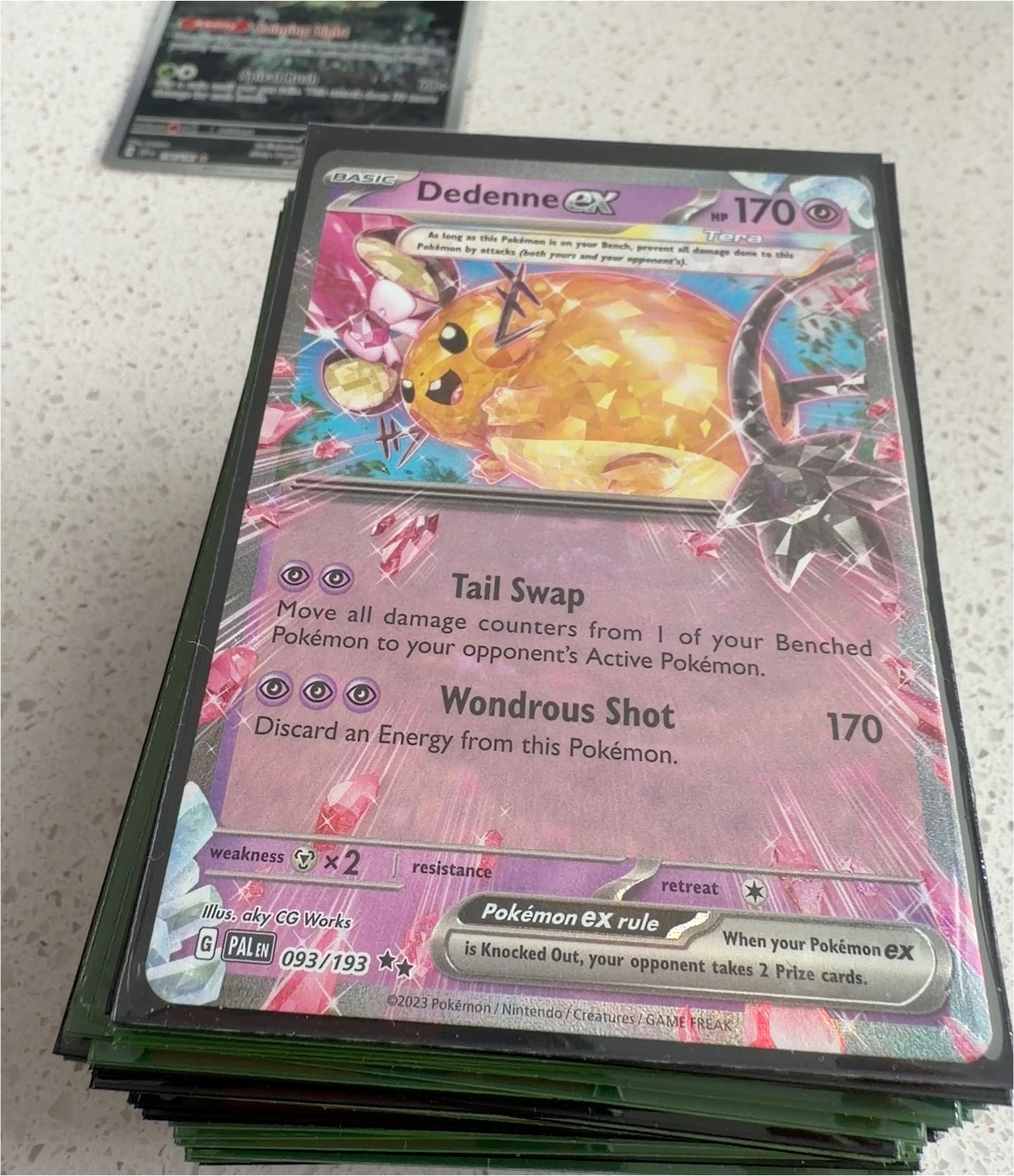 2023 Pokémon TCG Paldea Evolved #093 Dedenne ex — front