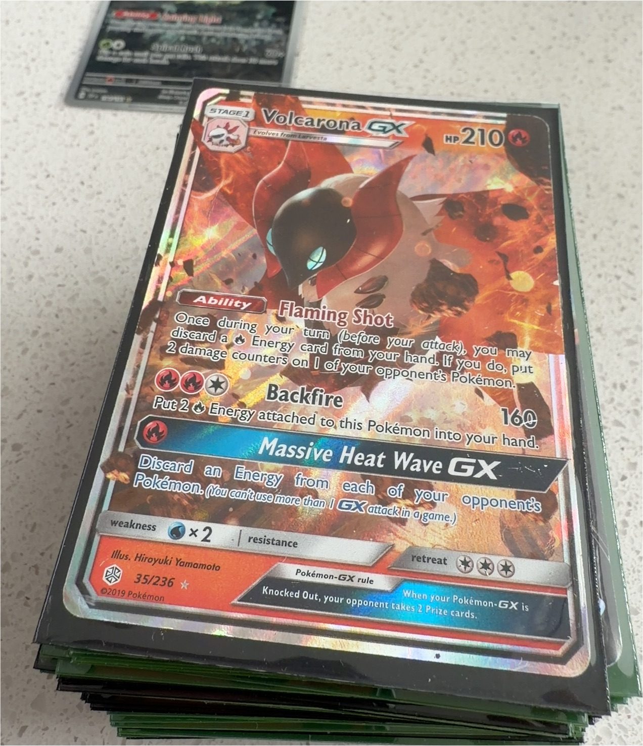 2019 Pokémon #35 Volcarona GX — front