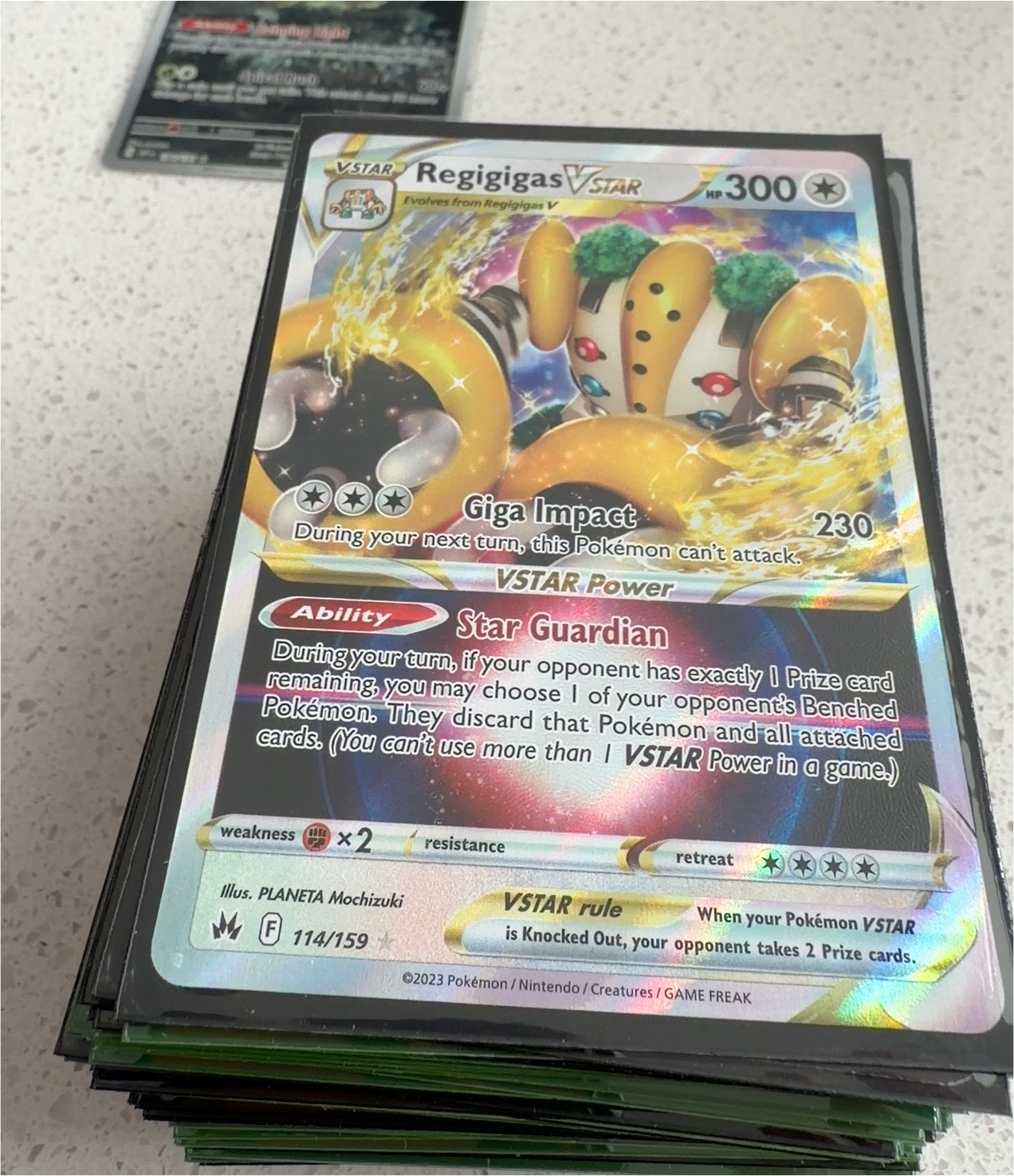 2023 Pokémon TCG Crown Zenith #114 Regigigas VSTAR — front