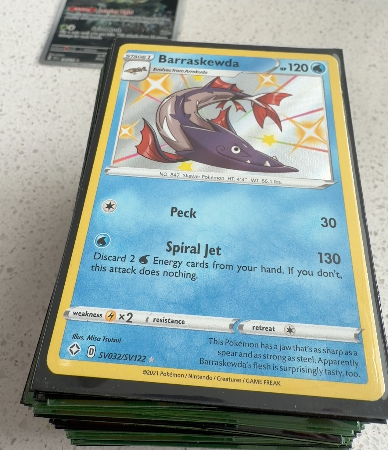 2021 The Pokémon Company SV032 Barraskewda — front
