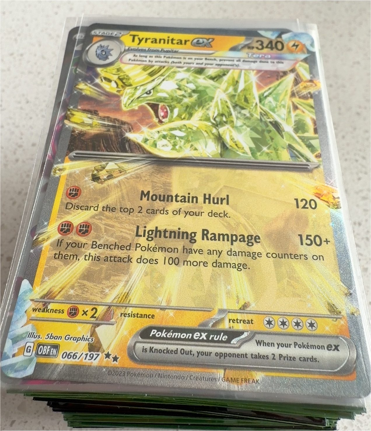 2023 Pokémon #066 Tyranitar ex — front