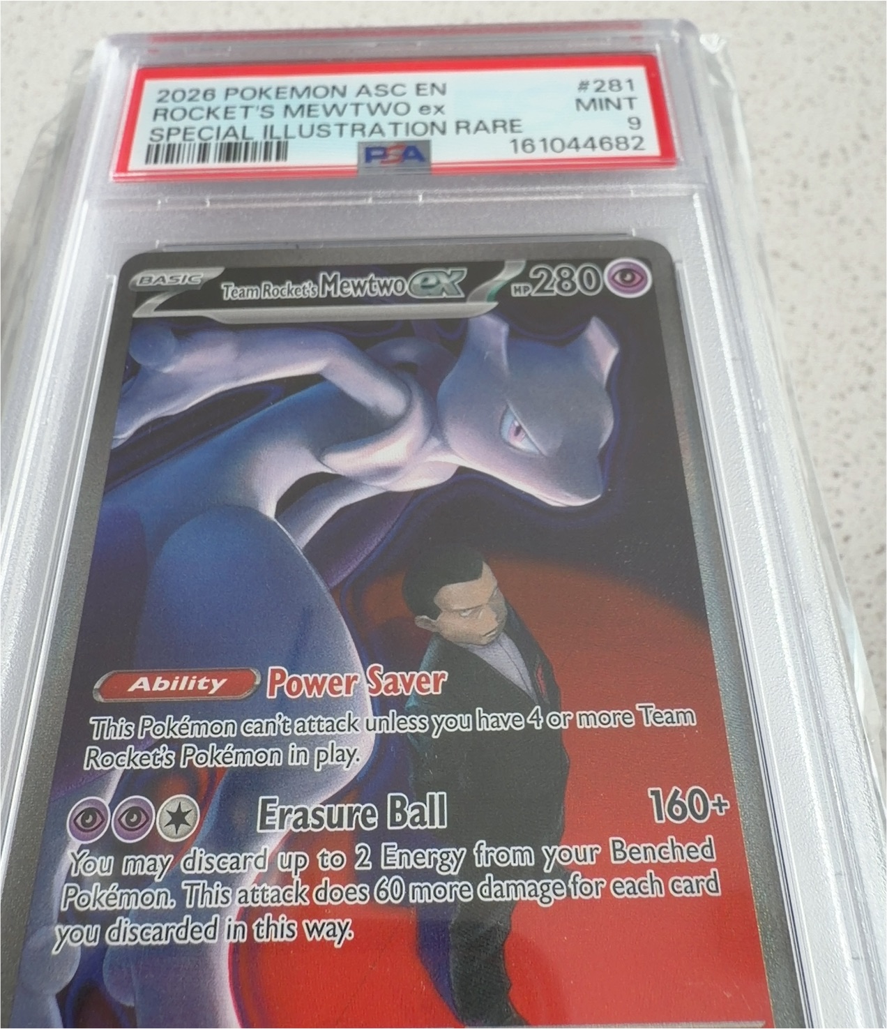 2026 Pokémon ASC EN Rocket's Mewtwo ex Special Illustration Rare #281 — front