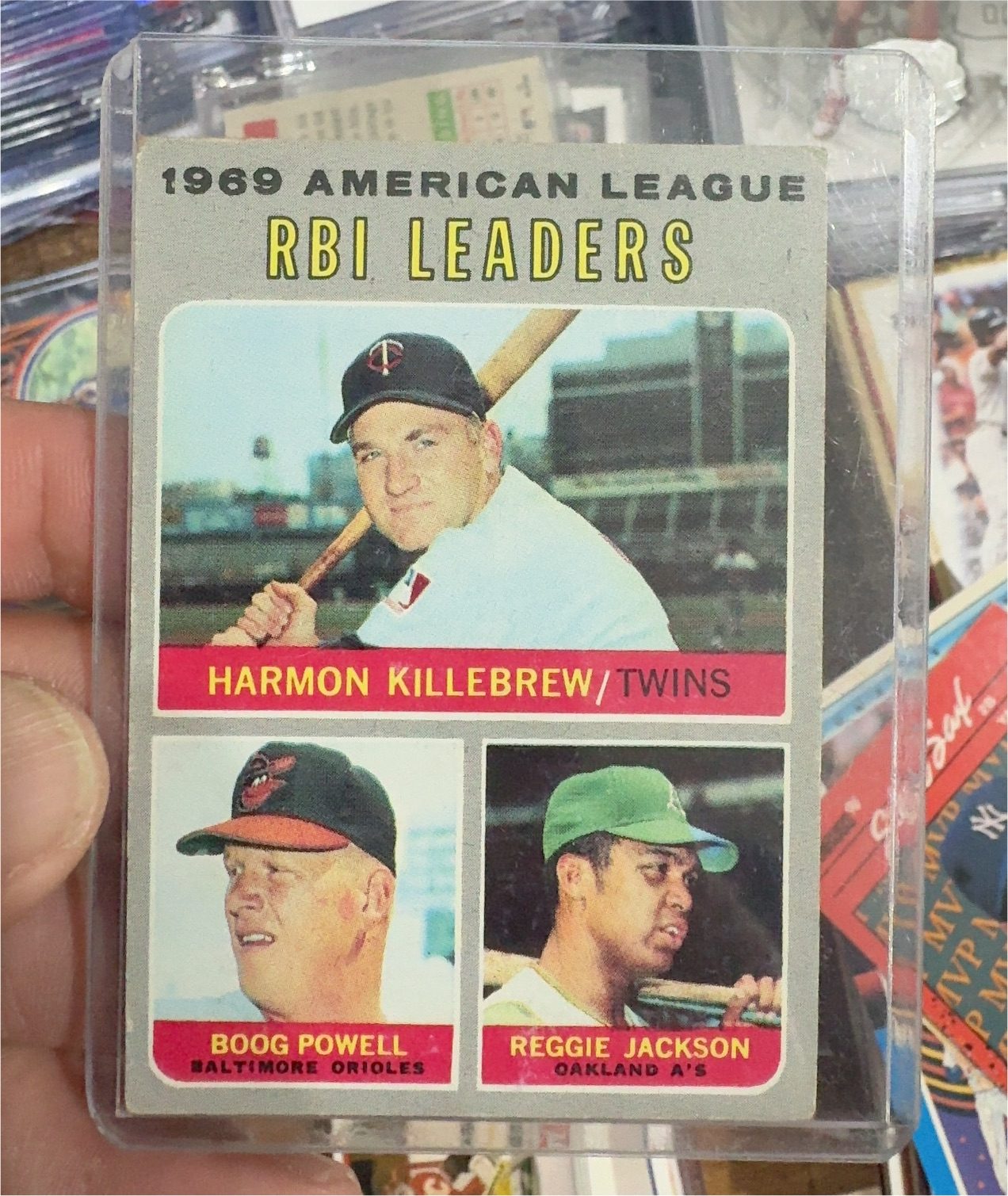 1970 Topps #64 1969 American League RBI Leaders Harmon Killebrew — front