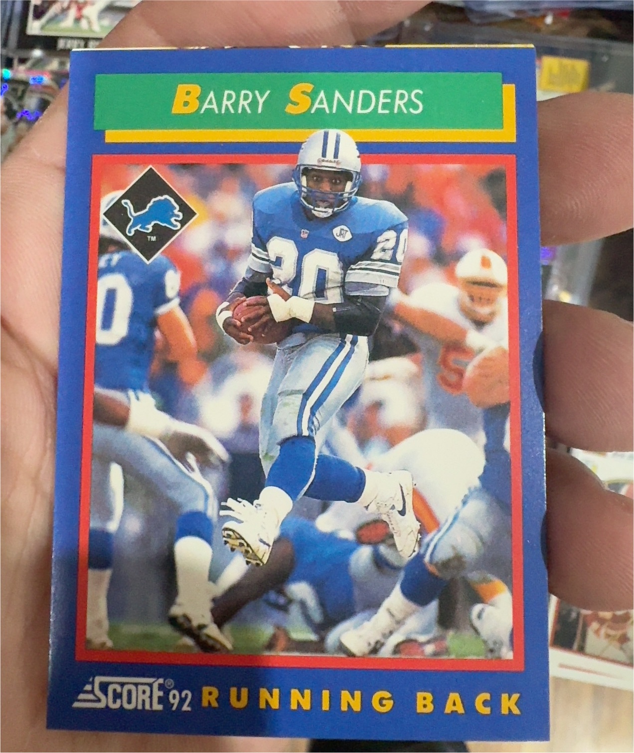 1992 Score #1 Barry Sanders — front