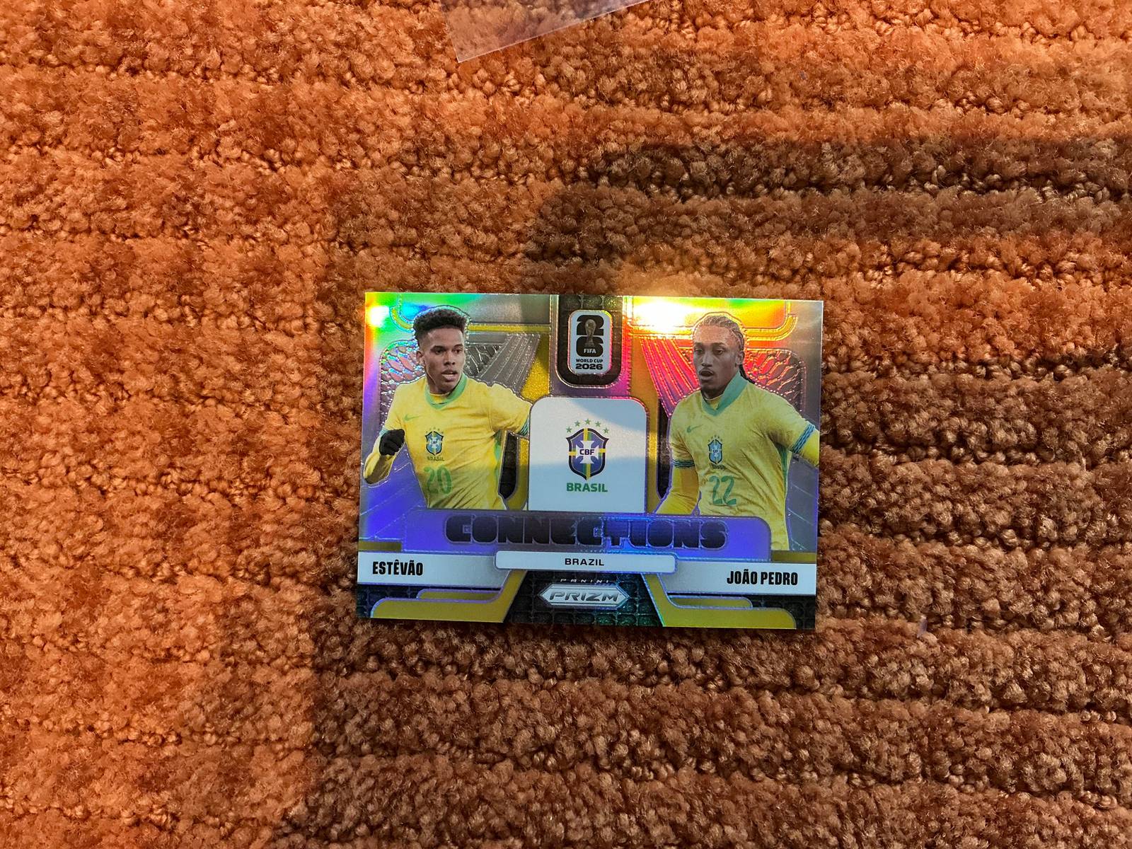 2026 Panini Prizm #15 Estêvão and João Pedro — front