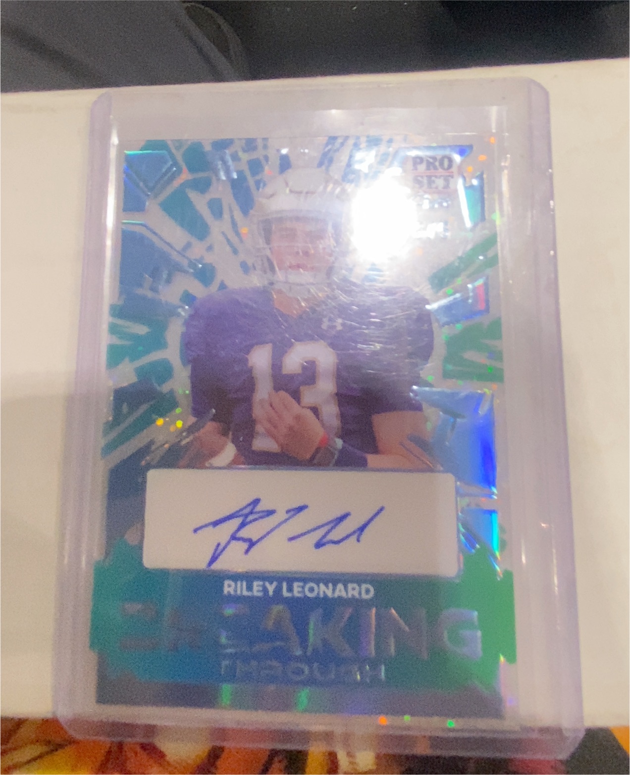 2024 Leaf Pro Set Pure Breaking Through Riley Leonard — front
