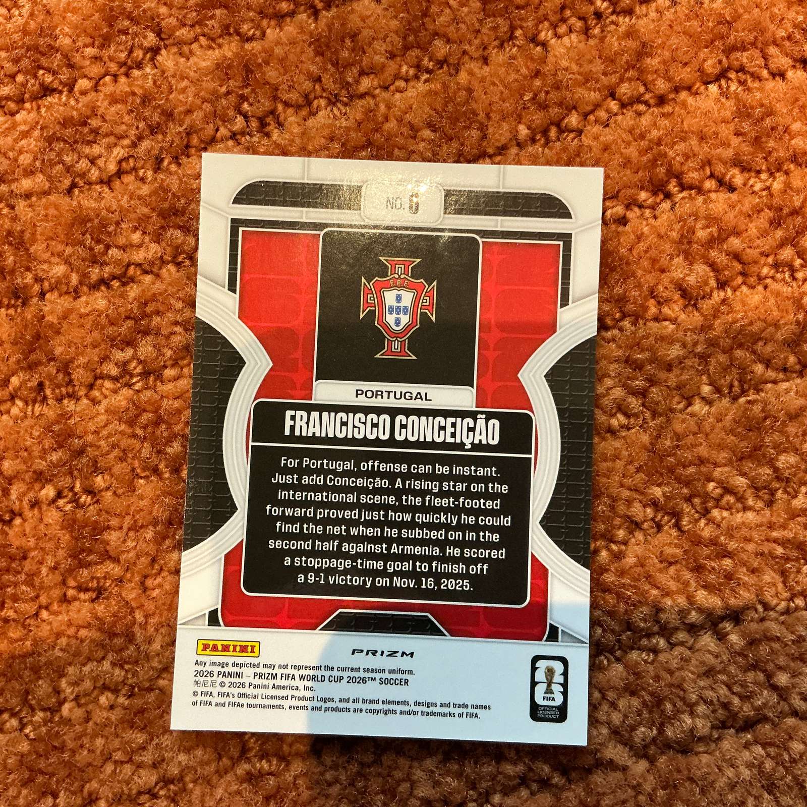 2026 Panini Prizm FIFA World Cup #8 Francisco Conceição — front