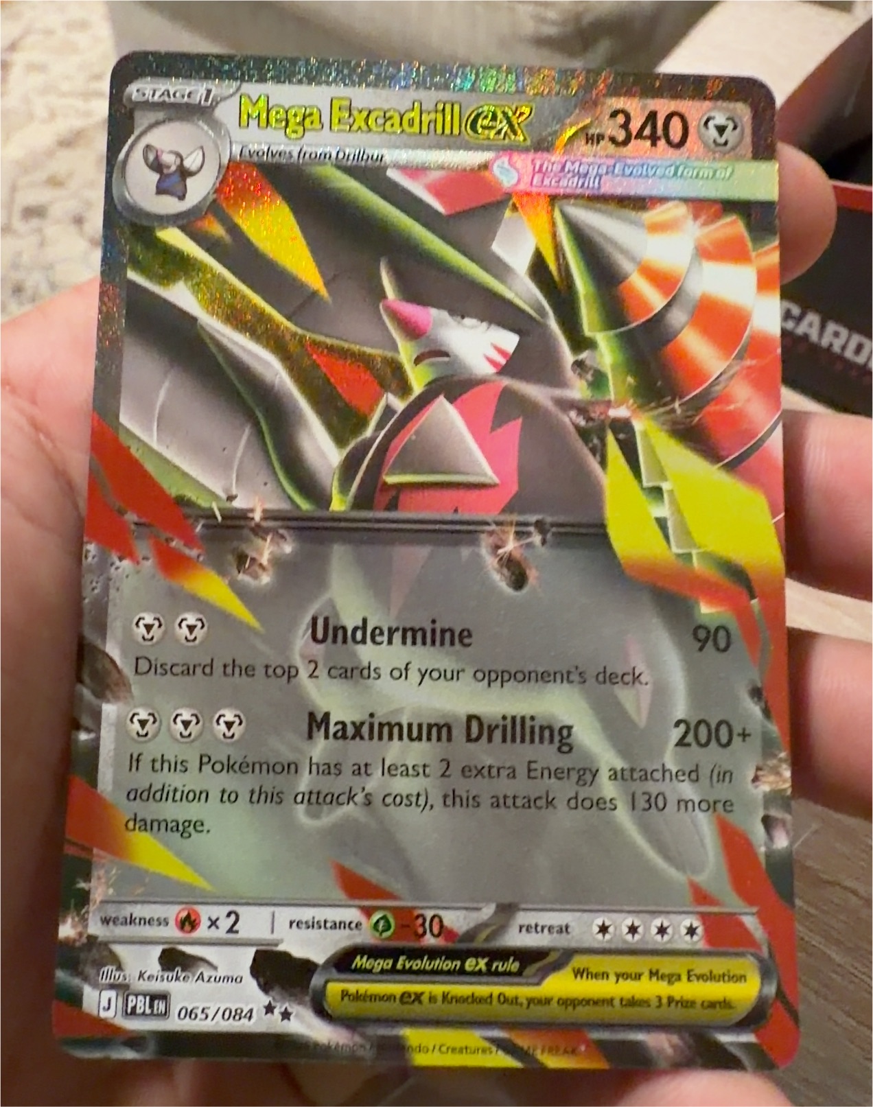 2015 Pokémon TCG 065 Mega Excadrill GX — front