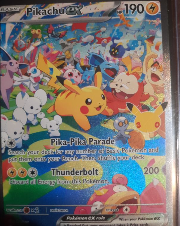 2026 Pokémon 30th Anniversary Pikachu EX Special Illustration Rare 149/128 — front