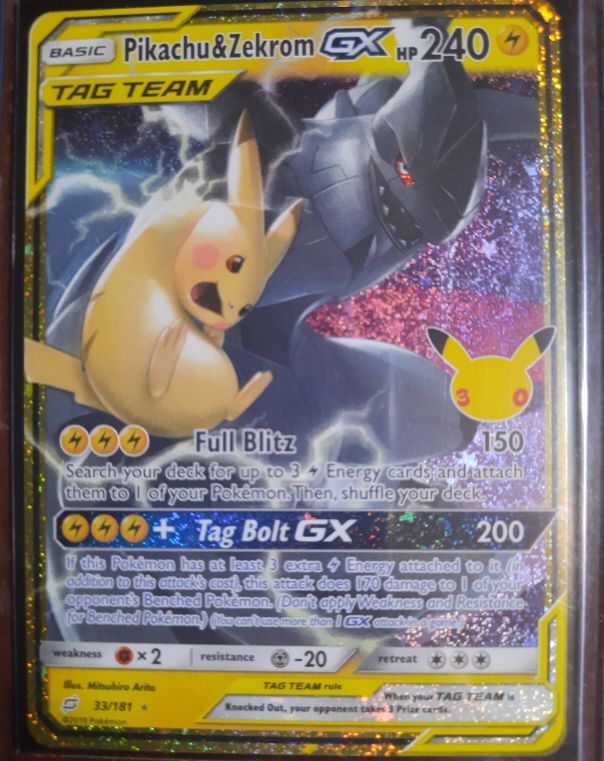 2026 Pokemon 30th Anniversary #33 Pikachu & Zekrom GX — front