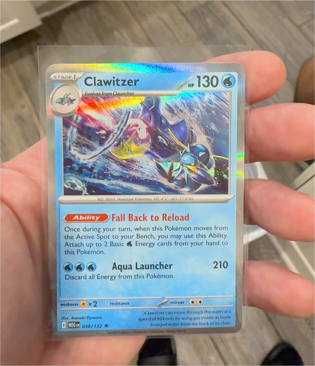 2016 Pokémon Mega Evolution #038 Clawitzer — front