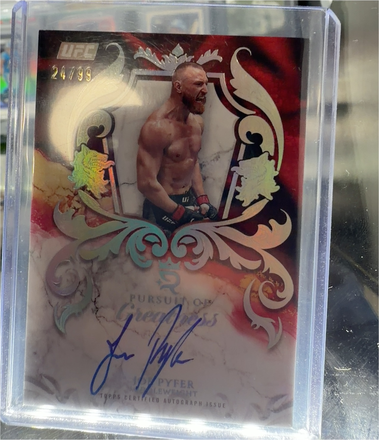 2025 Topps Royalty UFC Joe Pyfer Pursuit of Greatness — front