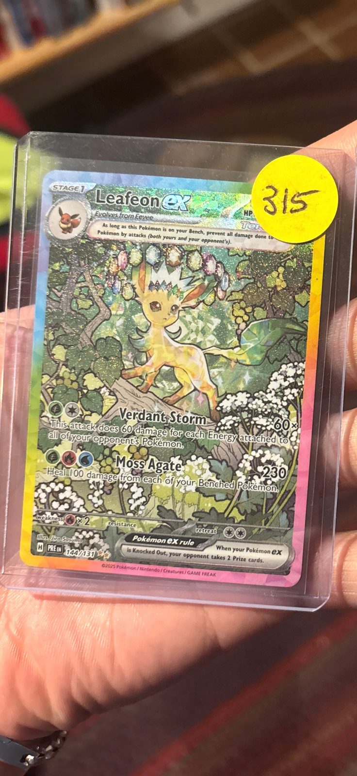 2025 Pokémon Prismatic Evolutions #144 Leafeon ex — front