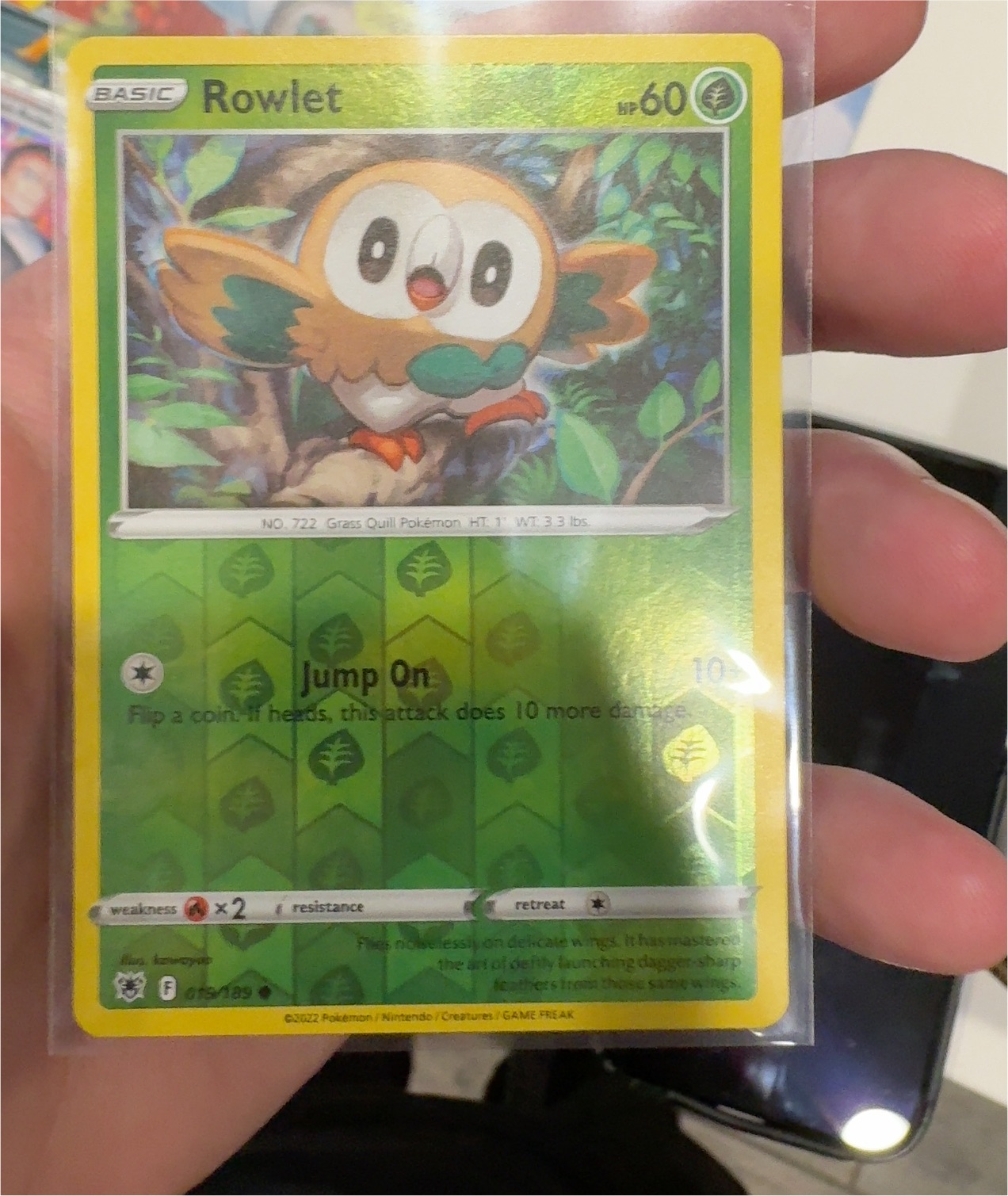 2022 Pokémon Astral Radiance #019 Rowlet — front