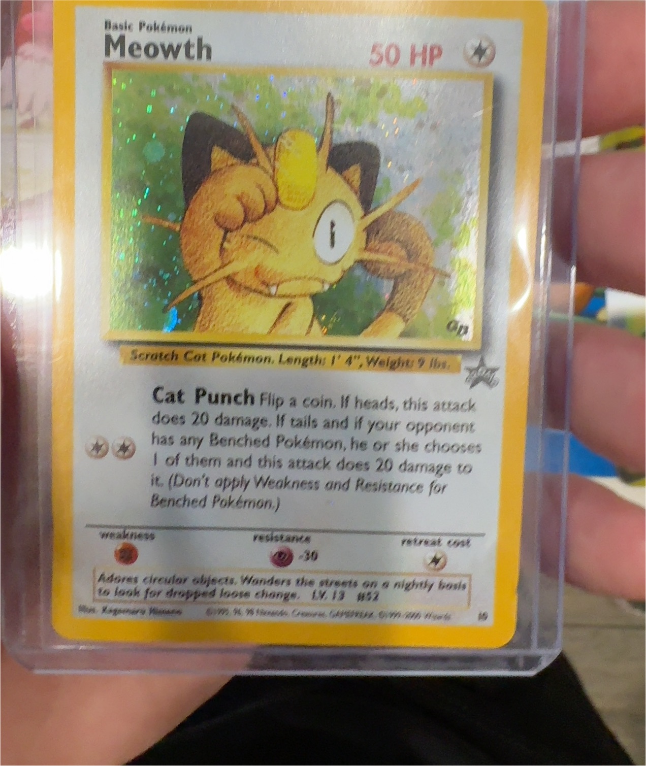 1999 Wizards of the Coast Meowth #10 Promo — front