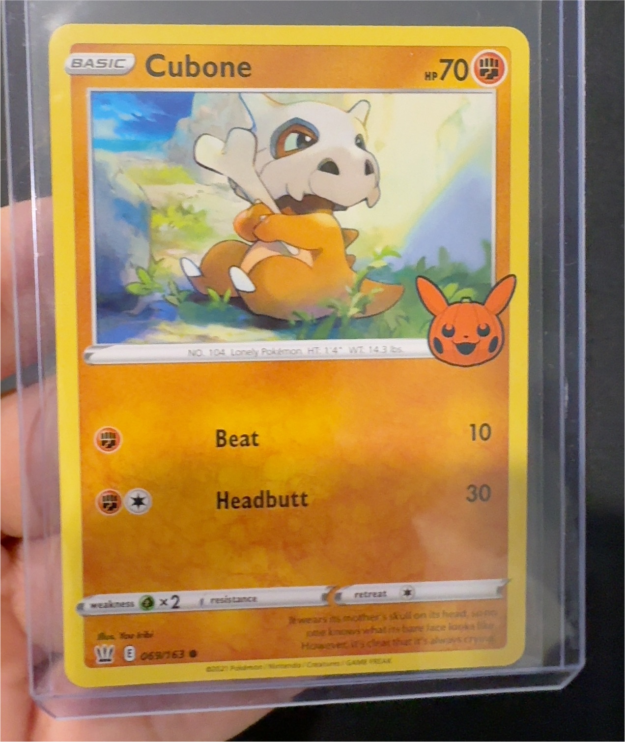 2021 Pokémon Battle Styles #069 Cubone — front
