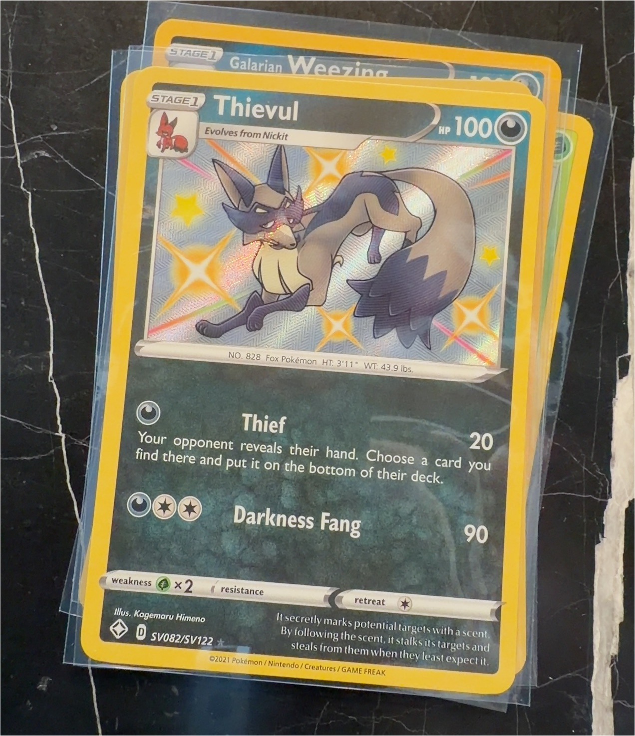 2021 Pokémon Shining Fates #SV082 Thievul — front