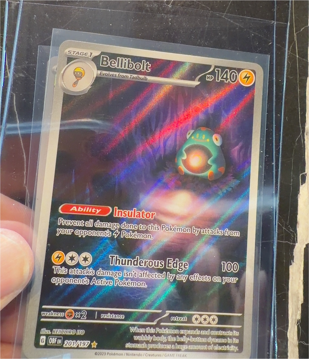 2023 Pokémon SV03 Obsidian Flames #201 Bellibolt — front