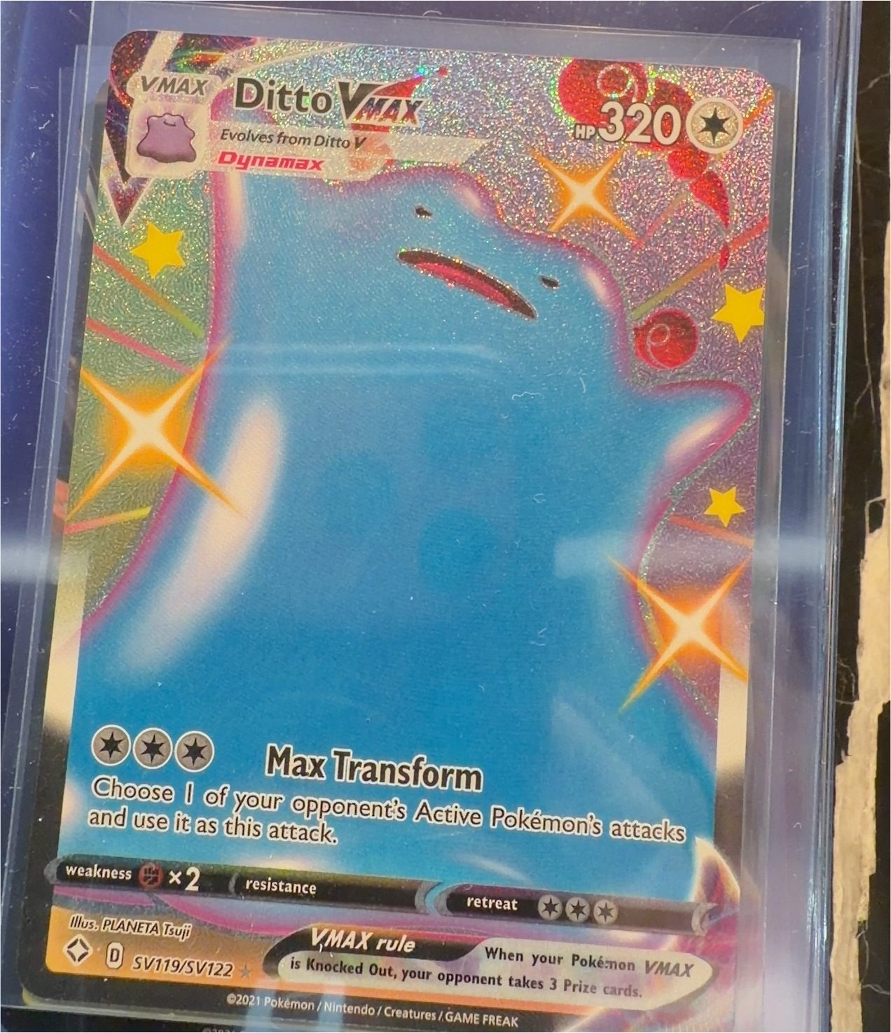 2021 Pokémon Shining Fates #SV119 Ditto VMAX — front
