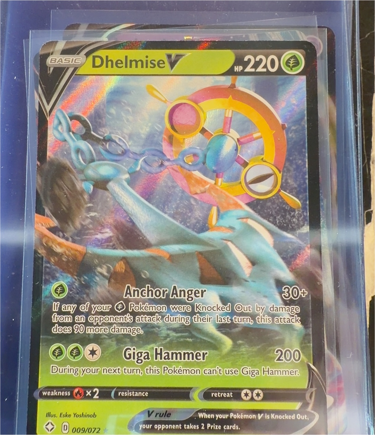 2020 Pokémon Sword & Shield #009 Dhelmise V — front