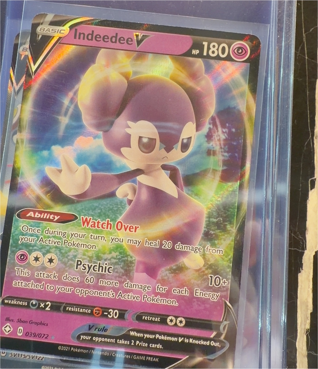 2021 Pokémon Shining Fates #039 Indeedee V — front