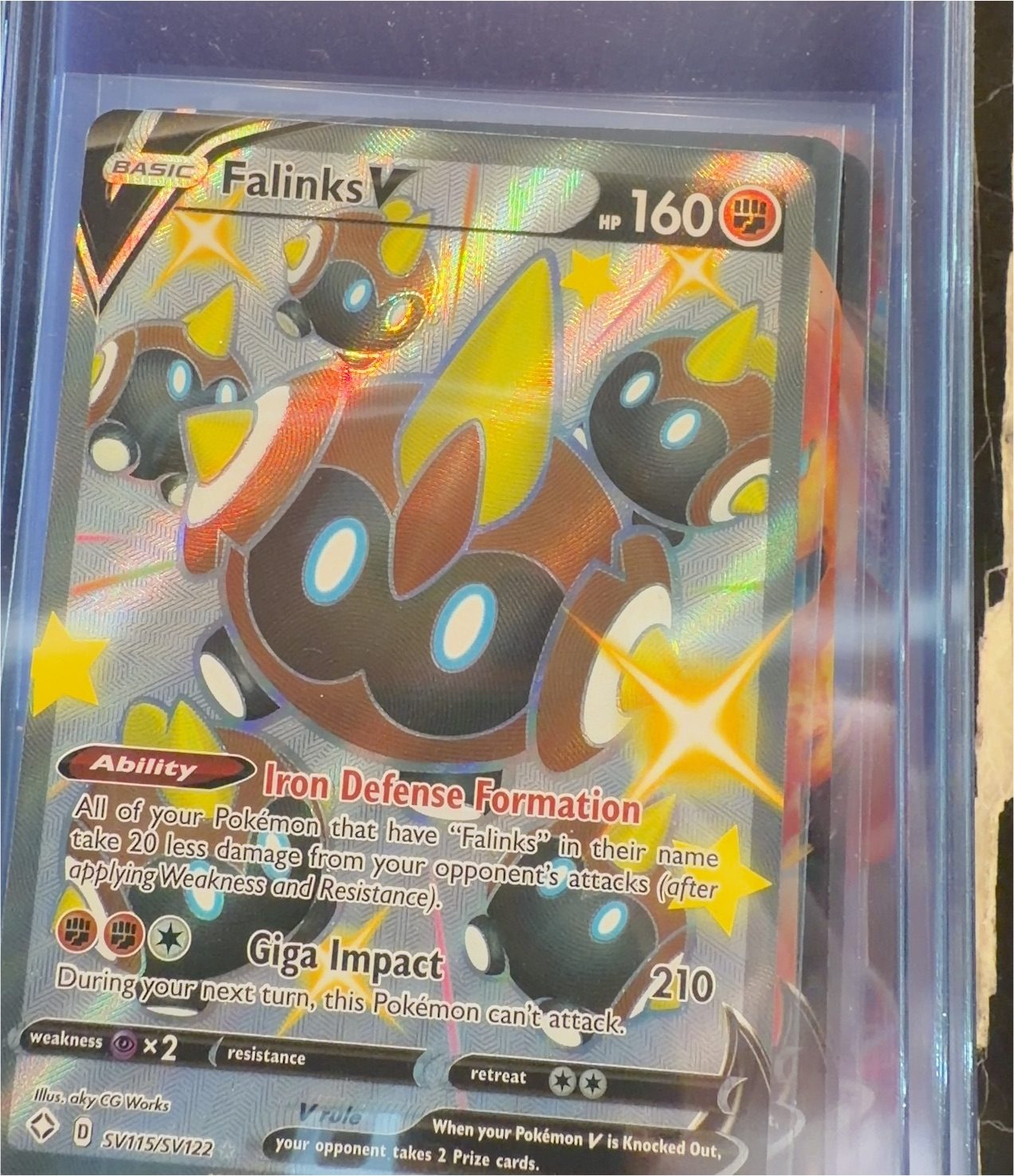 2021 Pokémon Shining Fates SV115 Falinks V — front