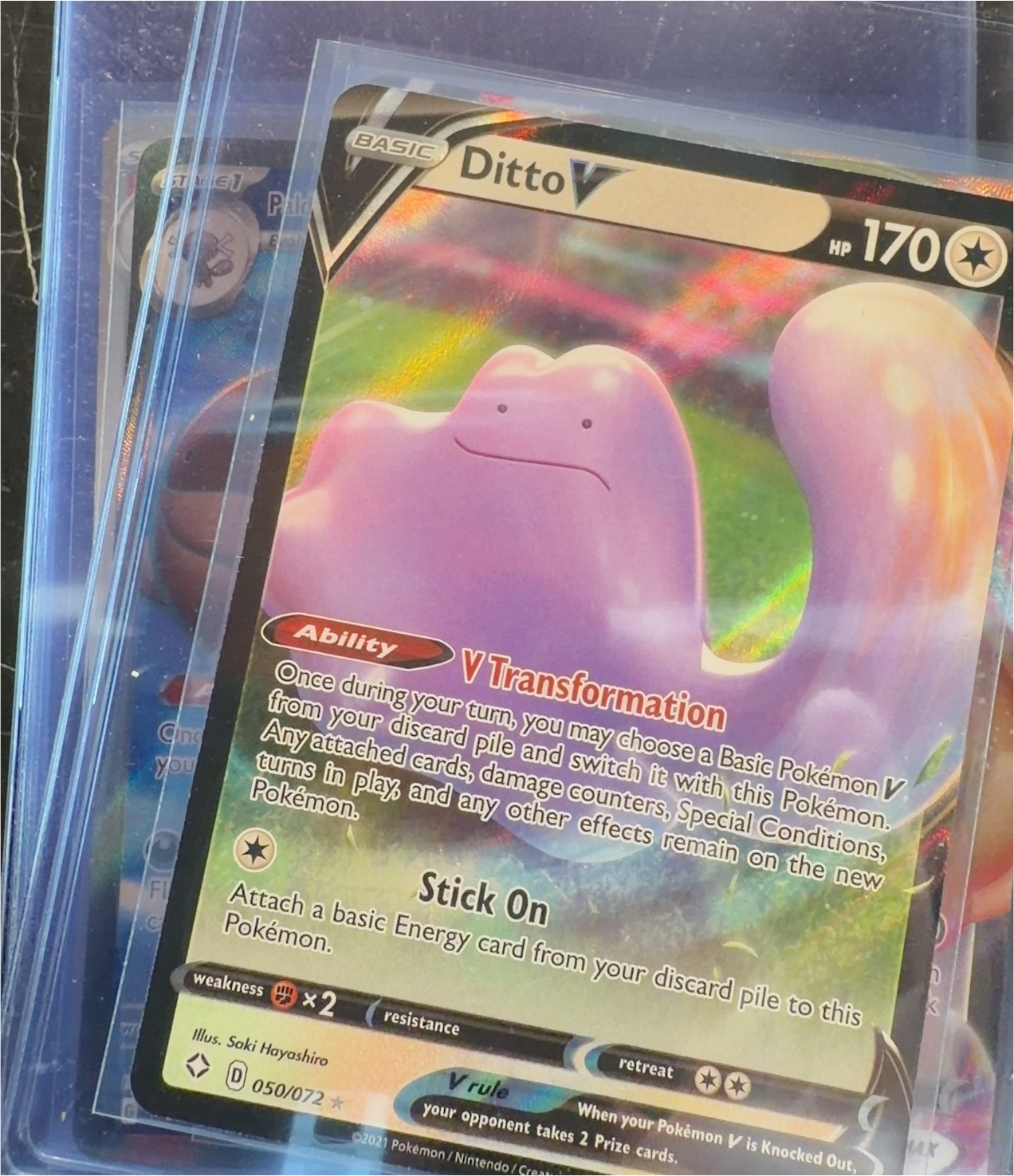 2021 Pokémon Shining Fates #050 Ditto V — front
