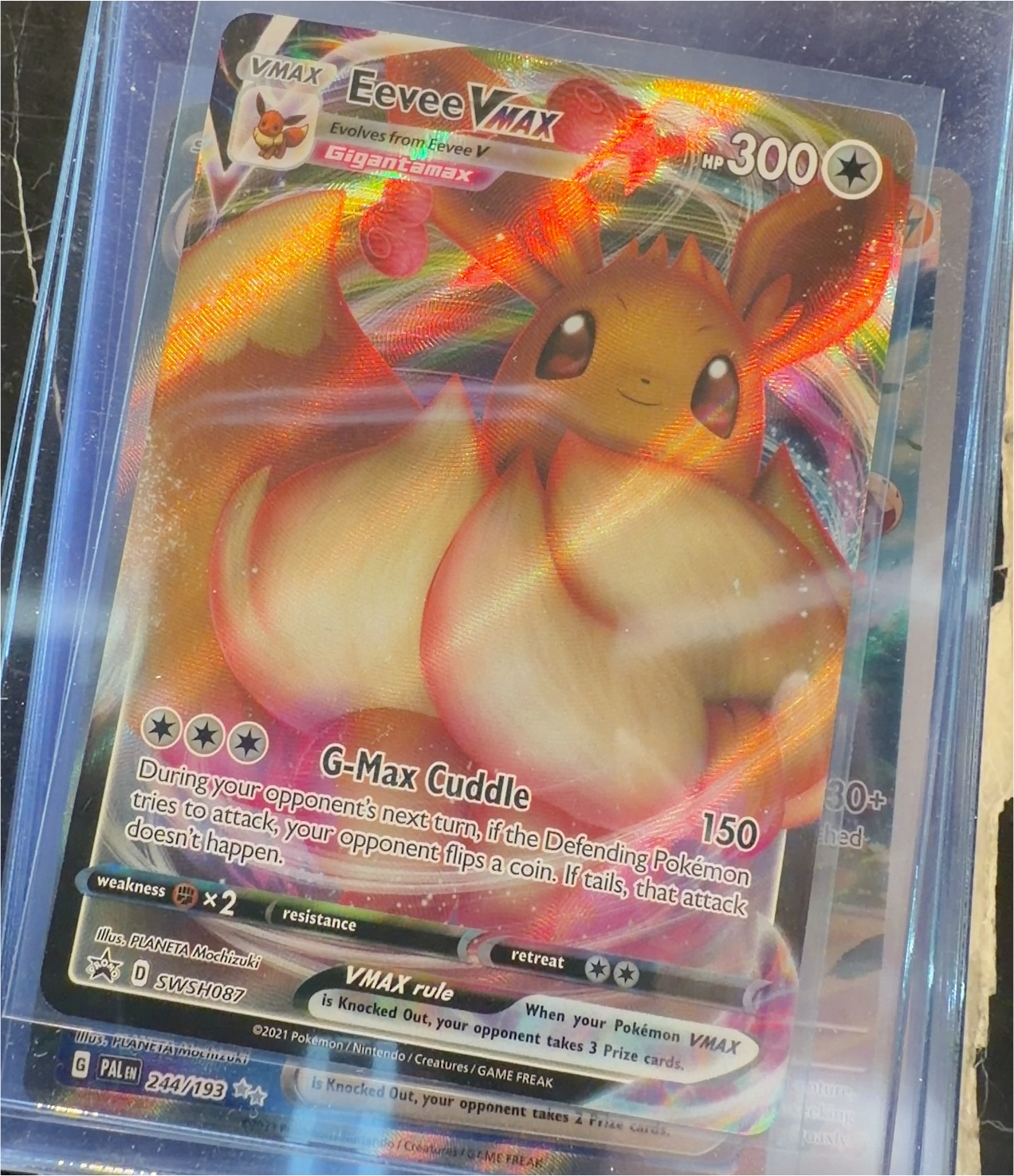2021 Pokémon Sword & Shield Promo #244 Eevee VMAX — front