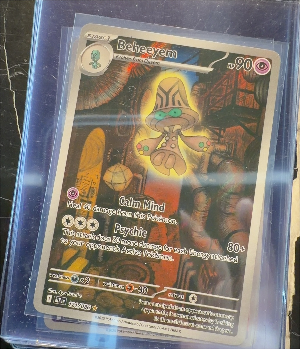 2025 Pokémon Black Bolt #121 Beheeyem — front