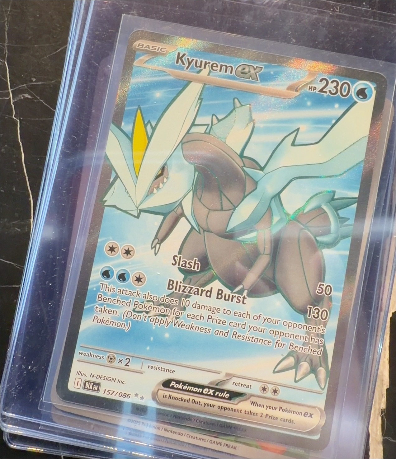 2025 Pokémon TCG Black Bolt Kyurem ex #157 — front