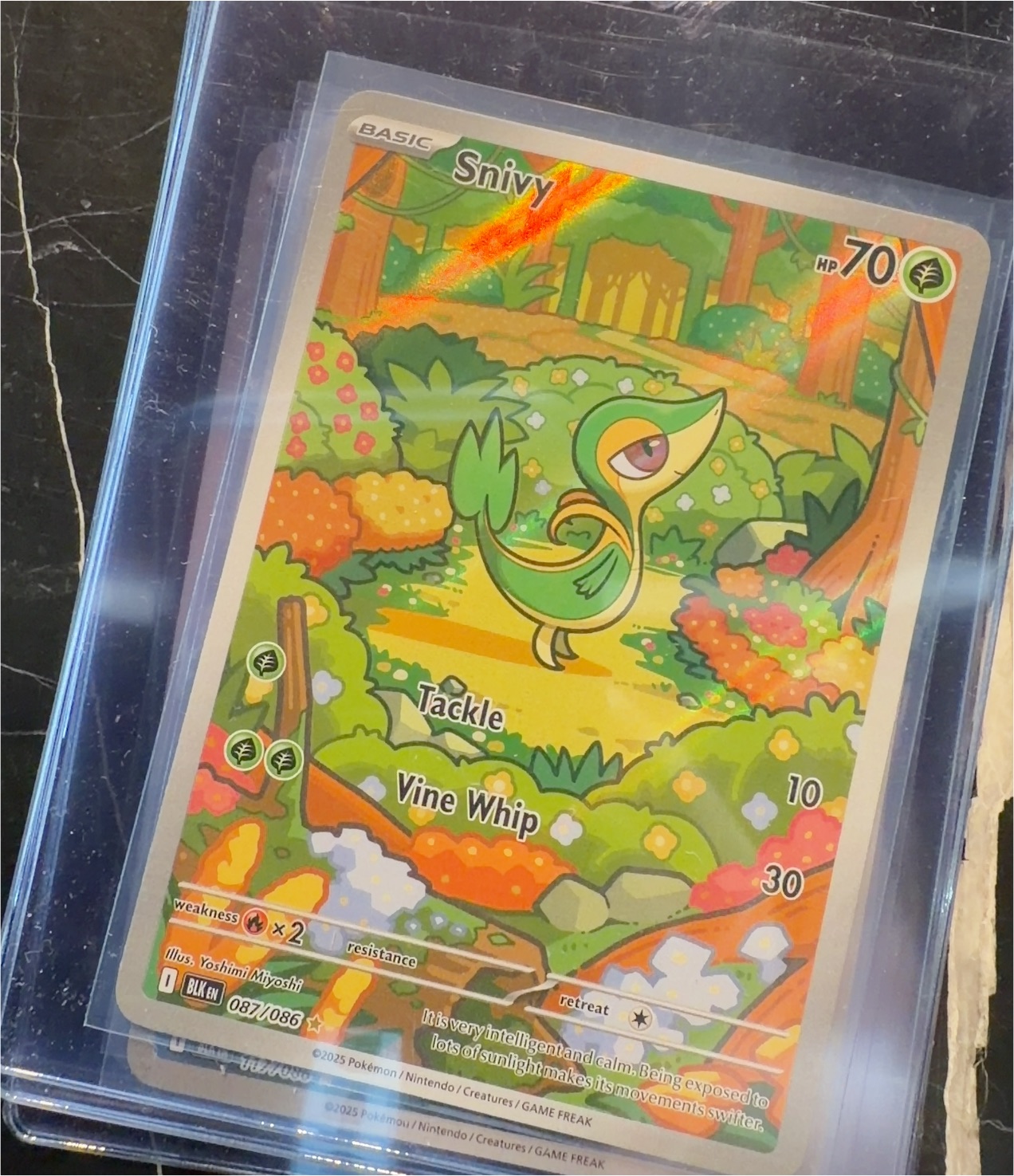 2025 Pokémon SV Black Bolt #087 Snivy — front