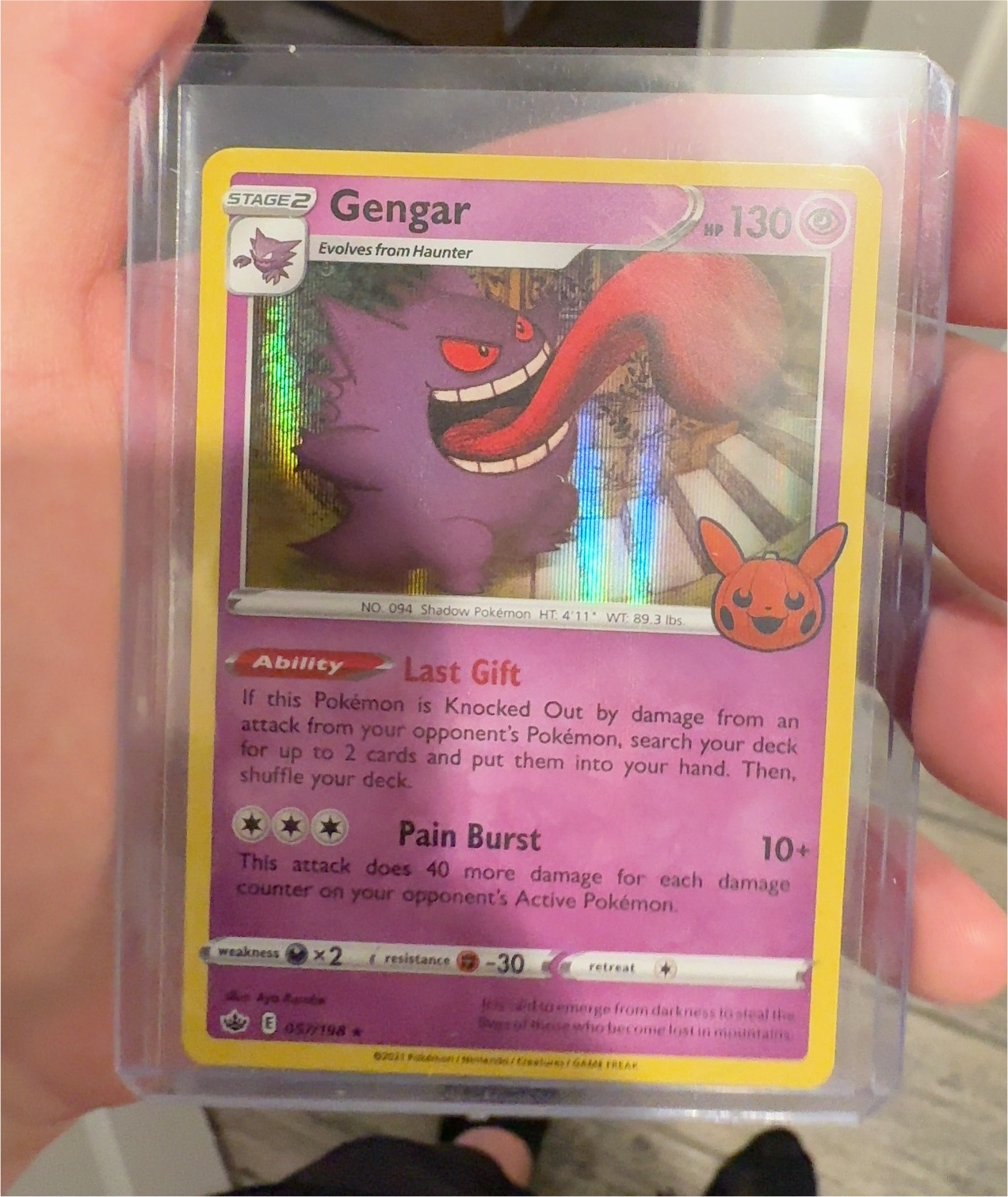 2021 Pokémon Chilling Reign #057 Gengar — front