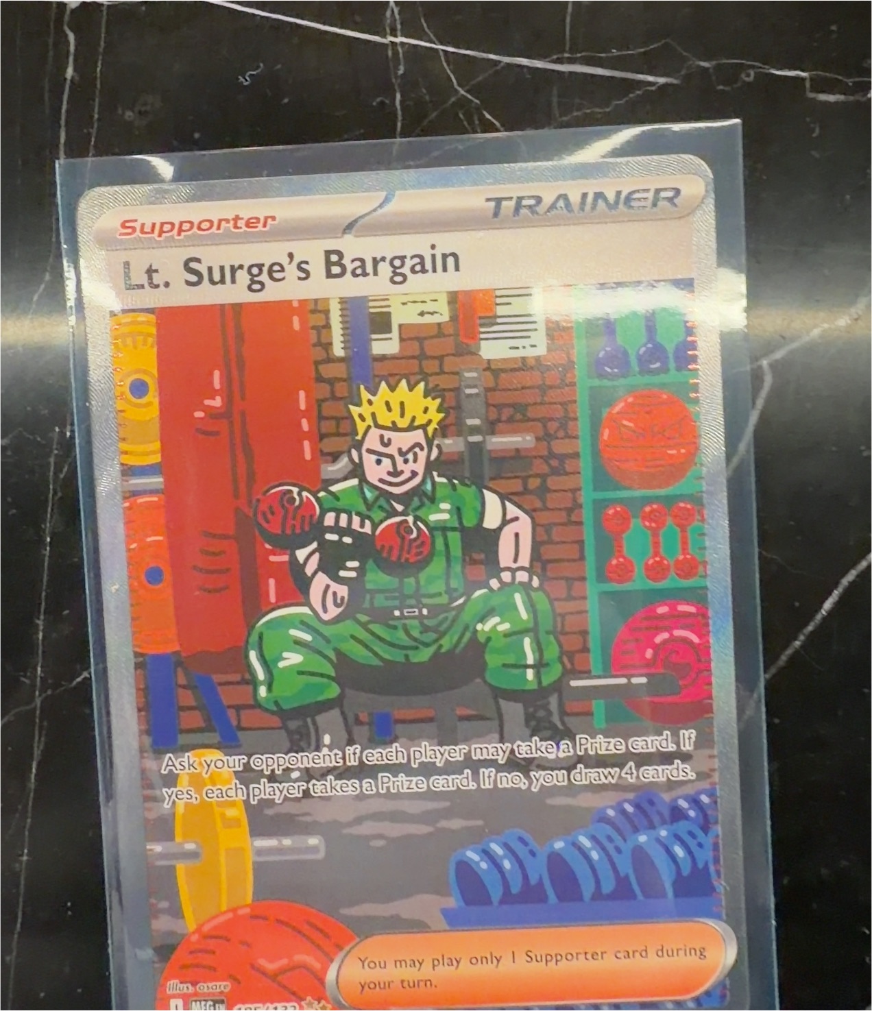 2025 Pokémon Mega Evolutions #185 Lt. Surge's Bargain — front