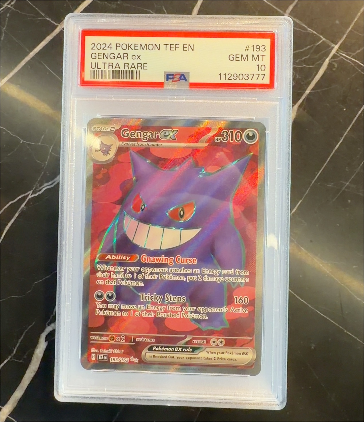 2024 Pokémon TEF EN #193 Gengar ex — front