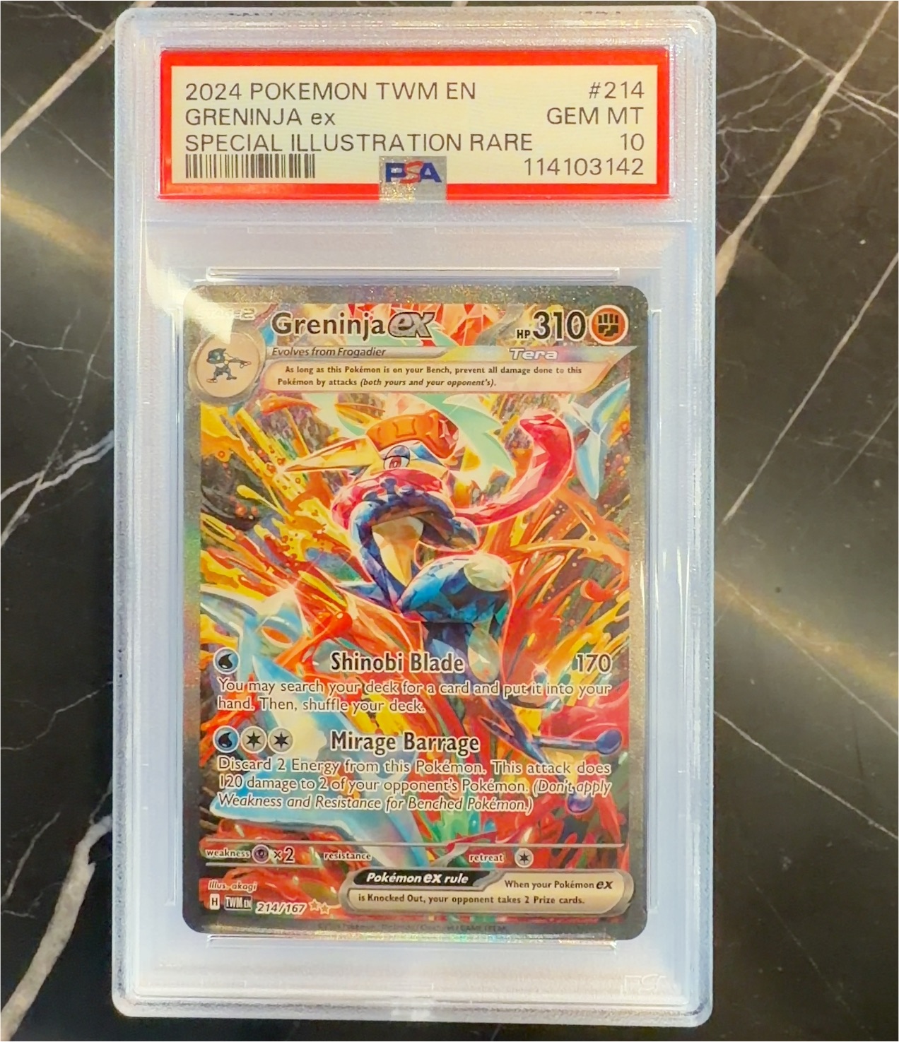 2024 Pokémon TWM EN #214 Greninja ex — front