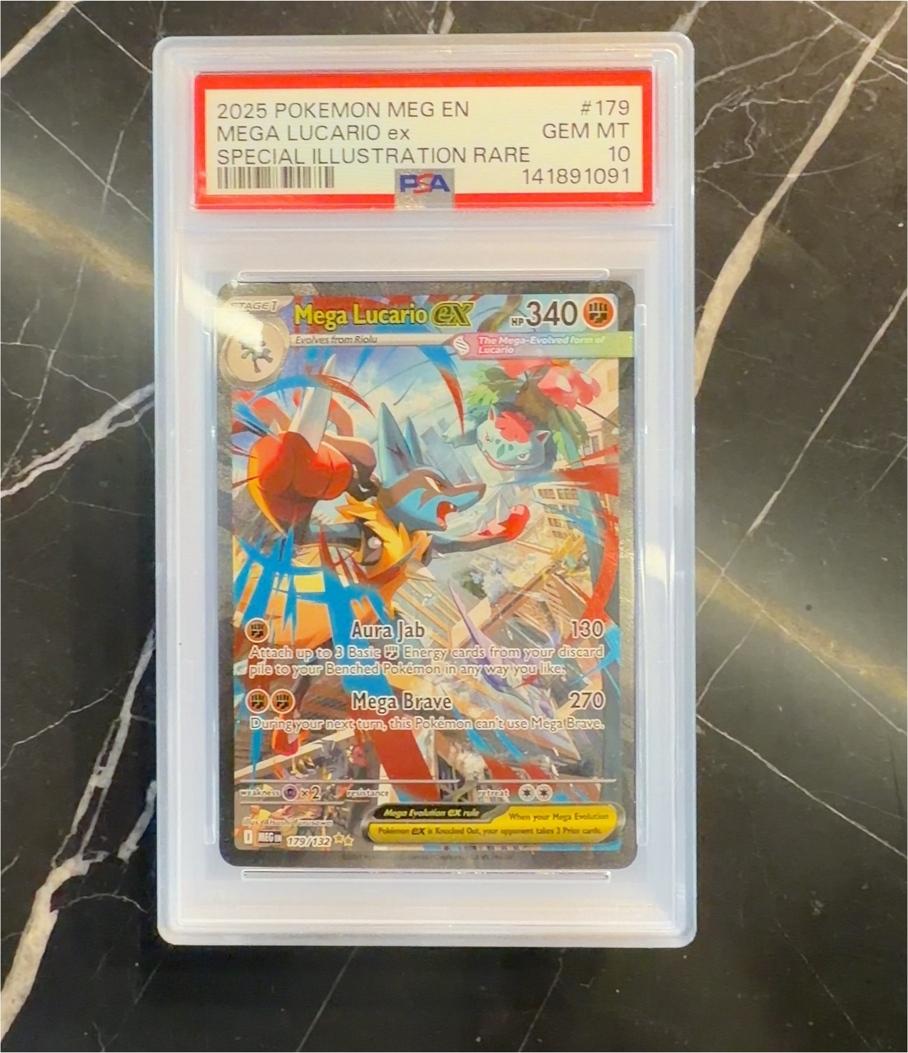 2025 Pokémon MEG EN Mega Lucario ex #179 — front