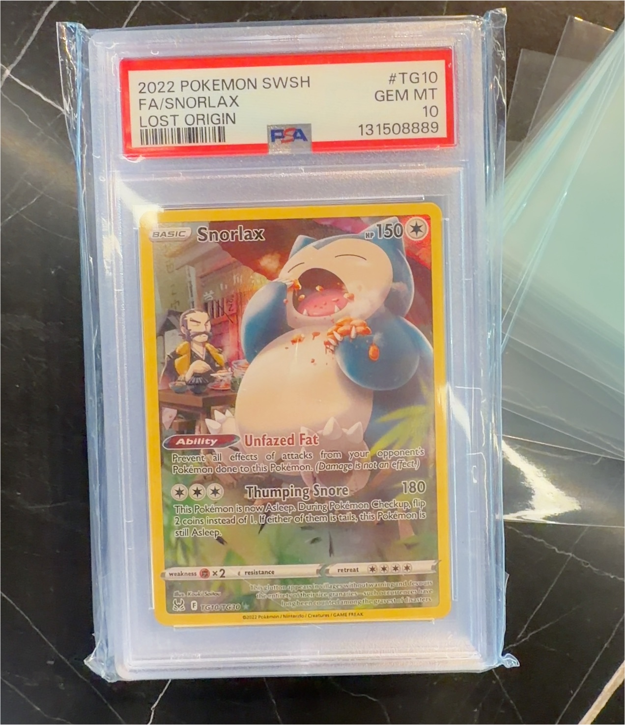 2022 Pokémon SWSH Lost Origin Trainer Gallery #TG10 Snorlax — front