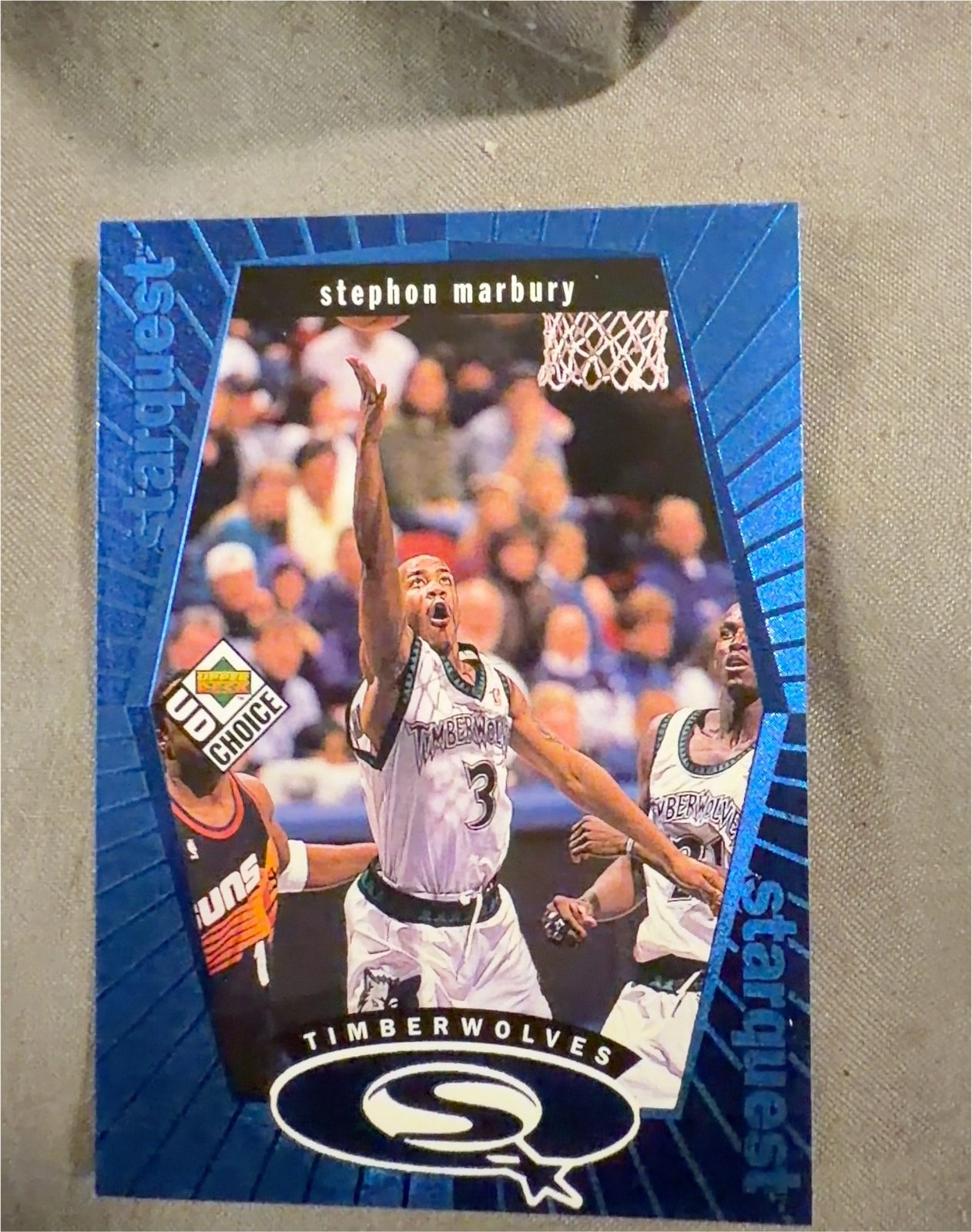 1998 UD Choice Starquest #SQ16 Stephon Marbury — front
