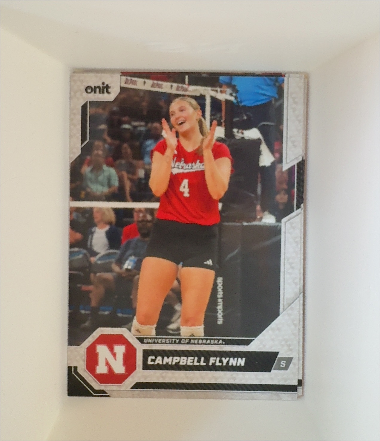 2026 Onit Athlete Nebraska Cornhuskers Volleyball #B-9 Campbell Flynn — front