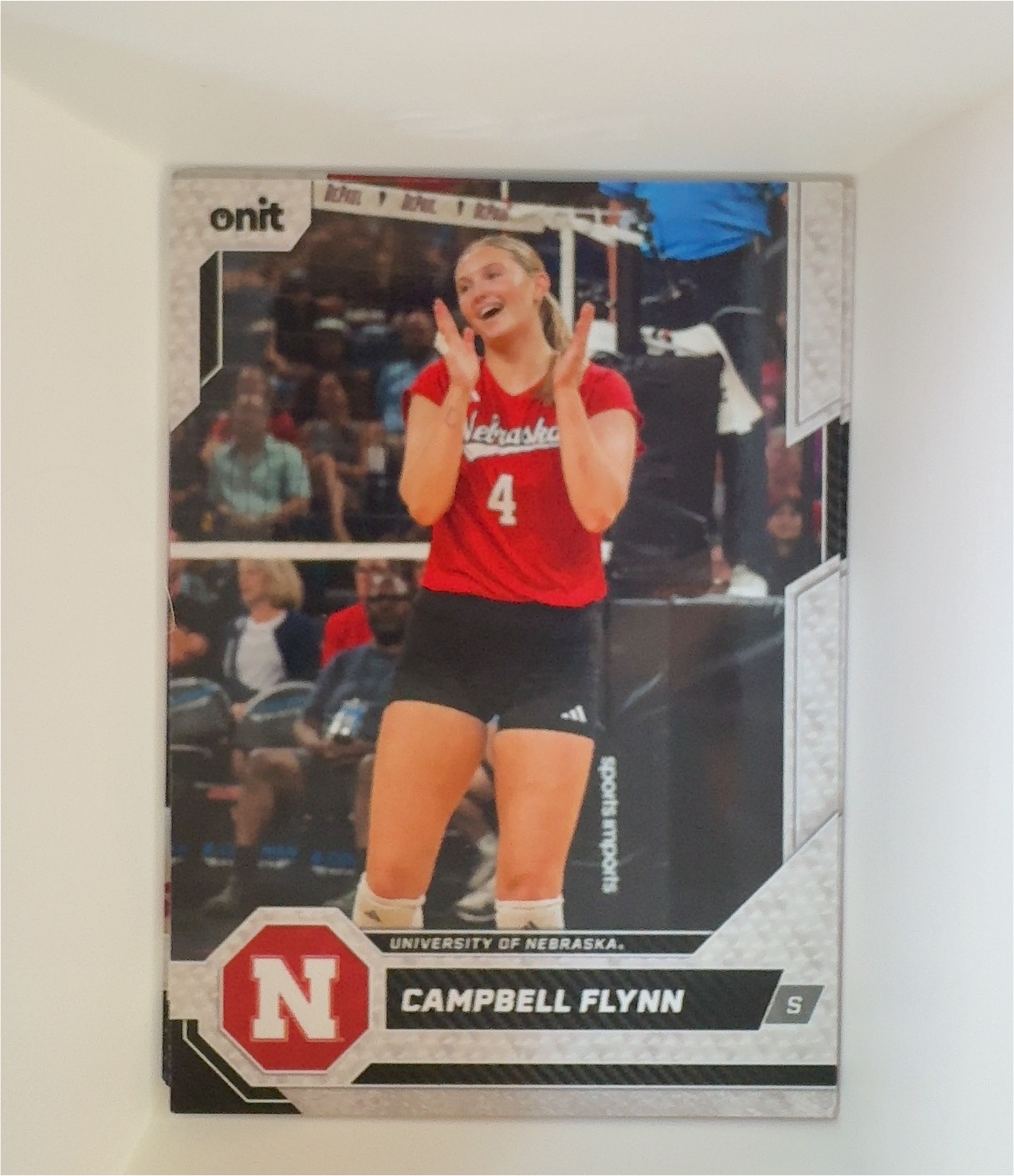 2026 Onit Athlete Nebraska Cornhuskers Volleyball Campbell Flynn #B-9 — front